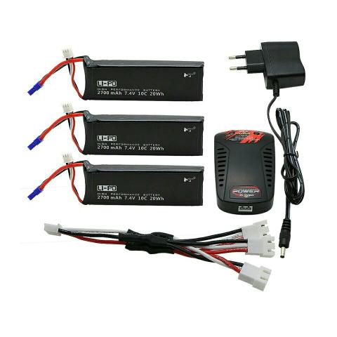 Kit com 3 baterias hubsan h501s x4