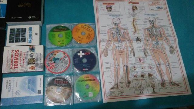 Kit livros de Radiologia com o atlas