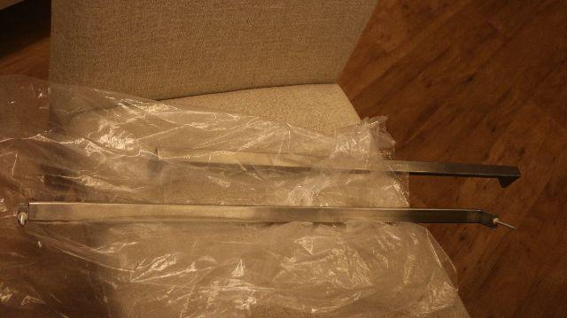 Par de Puxadores de Luxo em Aço Escovado