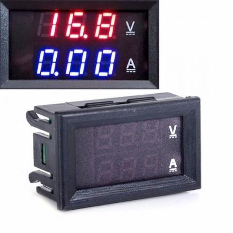 Voltimetro Amperimetro Digital Led Dc Cc 100v 10A