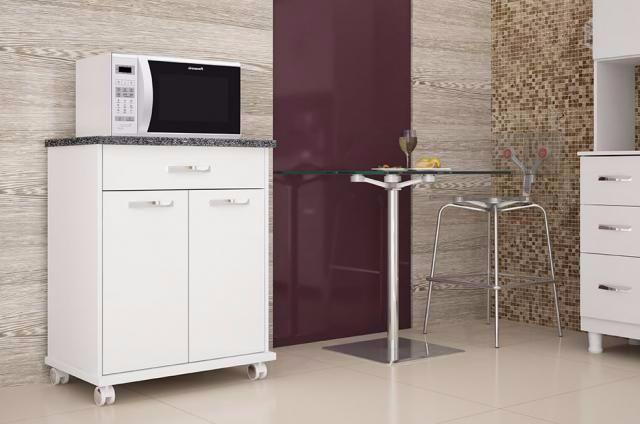 Balcão girassol c/ rodinha e prateleira interna