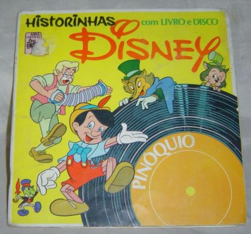 Compacto Vinil Pinóquio - Histórias Disney Com Livro E