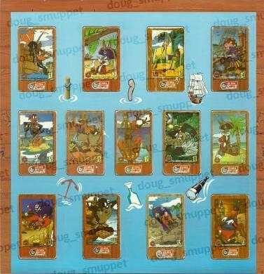 Quero tazos figurinhas mapa do tesouro em busca de aventura