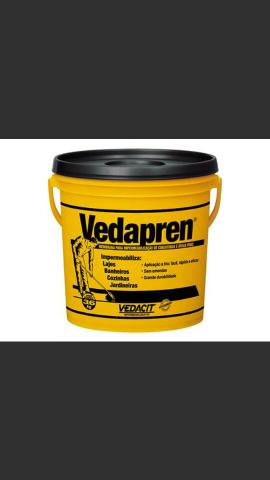 Vedapren Preto 18 Litros Para Impermeabilização
