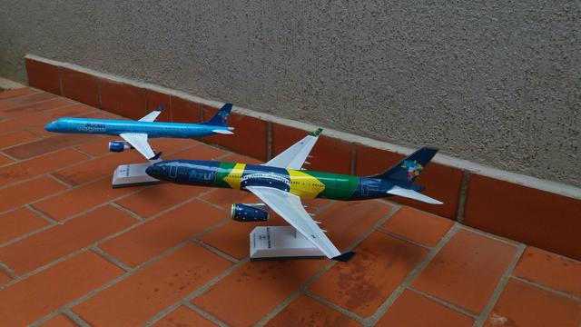 Maquetes Azul Linhas Aéreas Embraer 195 e Airbus a
