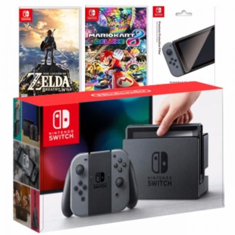 Nintendo Switch 32GB Cinza + Jogo Mario Kart 8 Deluxe + Jogo