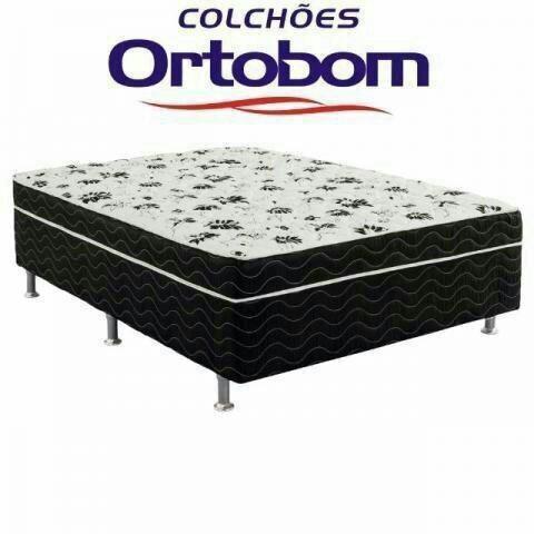 Cama box casal Ortobom ortopédica Union-Novas pague na