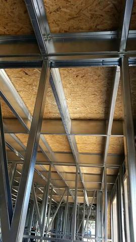 Construção de lage seca em steel frame