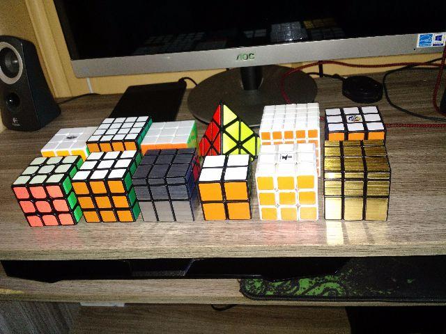 Cubo mágico coleção, 12 cubos diversos, 5x5, 4x4, 3x3,
