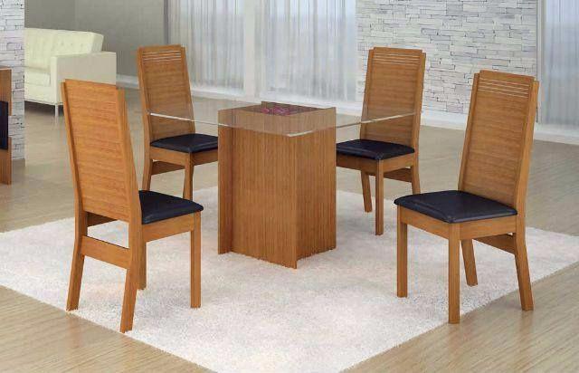 Mesa com 4 cadeiras 100% Mdf Versa - veja modelos (AN