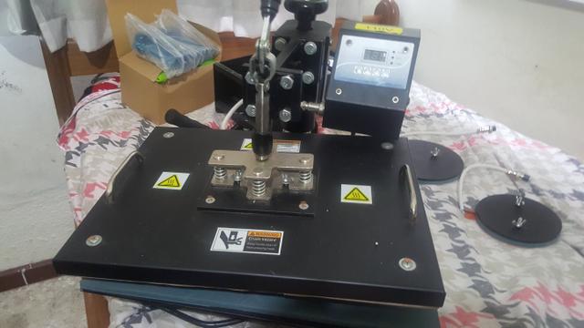 Prensa sublimatica 8x1 kit + prensa 3D e impressora