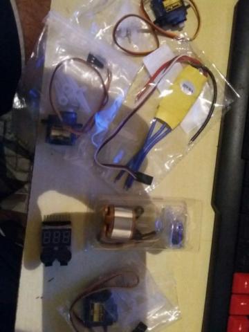 Kit aero modelo, esc servos motor medidor de bateria