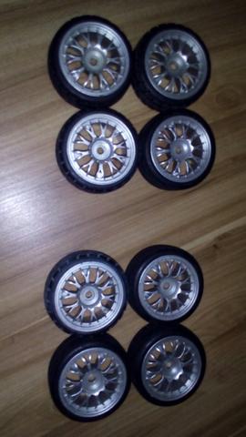8 rodas para automodelo sextavado 12mm