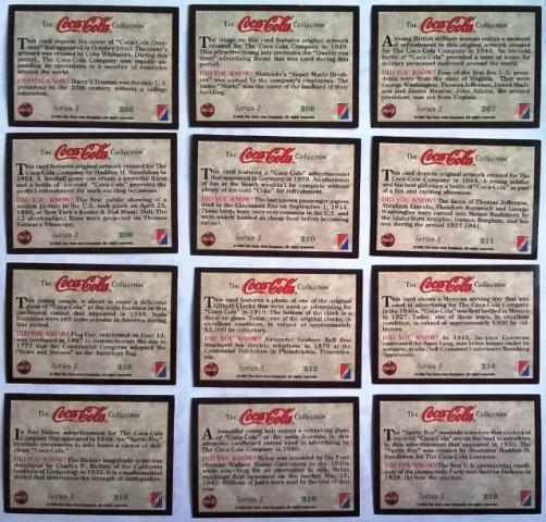 Coca-cola Collection Cards Séries 3