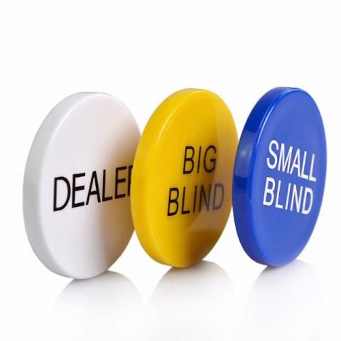 Fichas/Botões para Poker Dealer, Big Blind, Small Blind