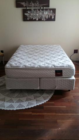 Cama Casal Box Bipartido + Colchão