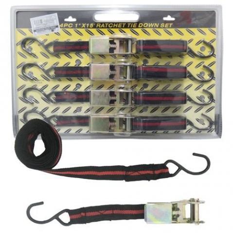 Cinta Auto Travante Com Catraca 4 Pçs 3,4m 60kg