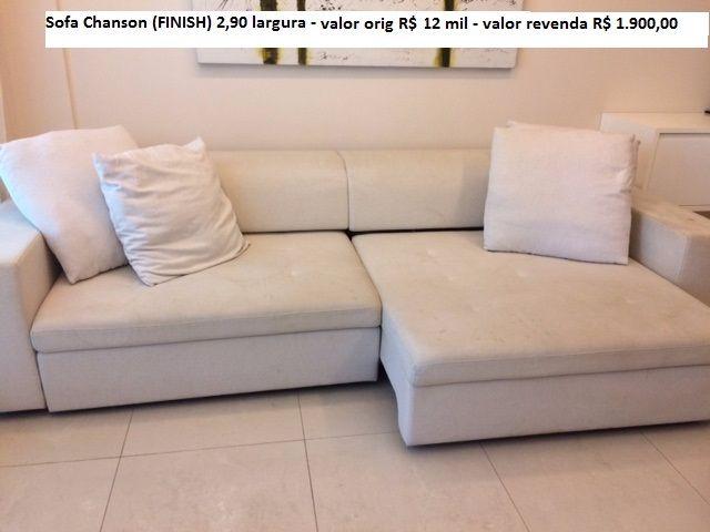 Sofá Chanson (loja Finish) em linho bege