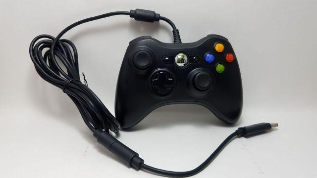 Controle Com Fio Seminovo Original (Xbox 360)
