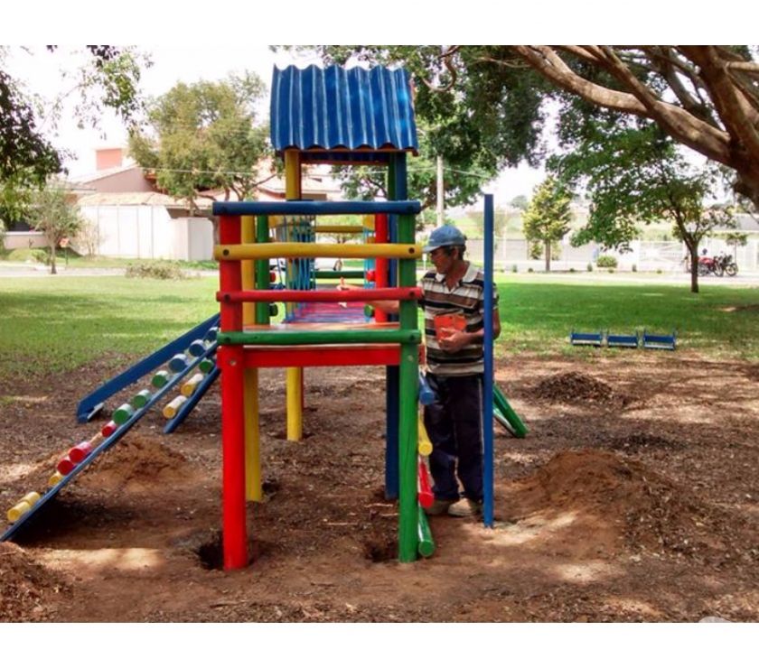 playground balanço infantil Aldeota de eucalipto tratado