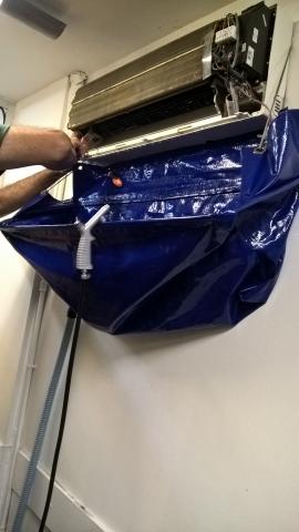 Limpeza e higienização de ar condicionado