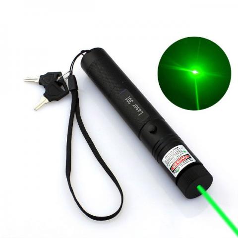 Super Laser Pointer Verde mw C Chave Seg+forte
