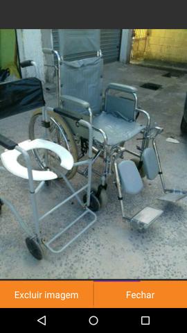 Vendo cadeira de rodas e cadeira de banho
