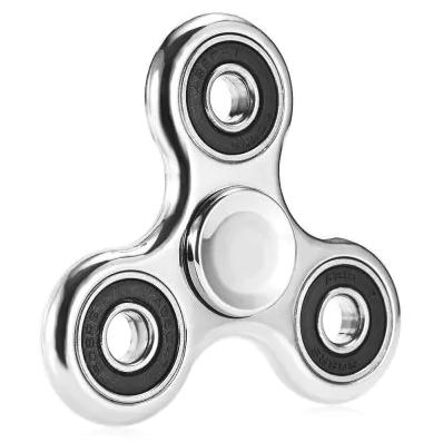 Fidget Hand Spinner Metal Prata e Dourado