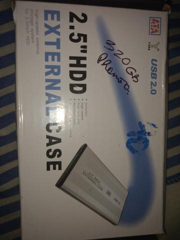 HD externo com Case 320 GB