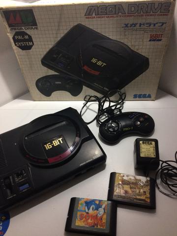 Video Game Mega Drive Japonês Na Caixa - Completo