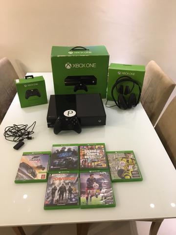 Xbox one completo com 6 jogos