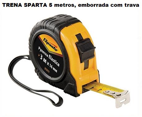 Trena 5 metros, com trava, emborrachada - S P A R T A