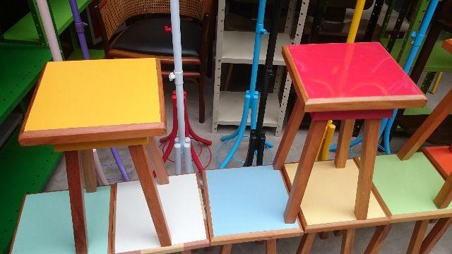 Banco Para Bar Madeira Novo Várias Cores