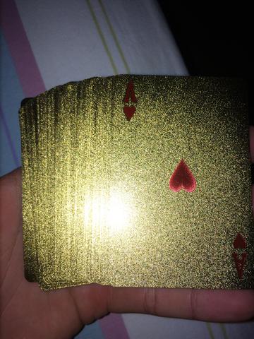 Baralho 24k banhado com certificad