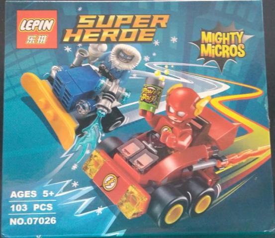 Bloco De Montar Super Heroe - Flash E Capitão Frio