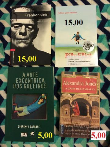 Livros de 5 a 15 reais - em inglês e francês