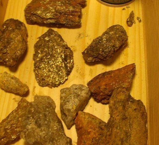 Mica e Pirita no Quarzo