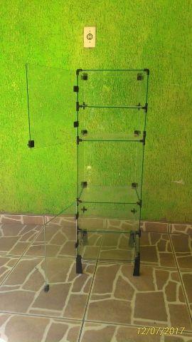 Estante de vidro para loja