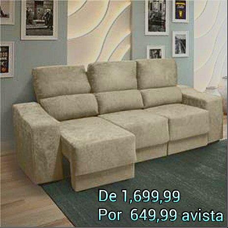 Retratil reclinavel suede amassado