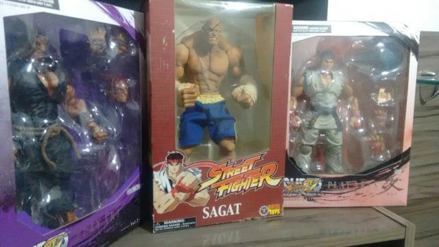 Ryu, akuma e Sagat 3 figuras de ação!
