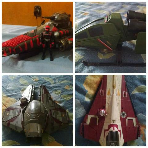 Star Wars e Gijoe naves originais