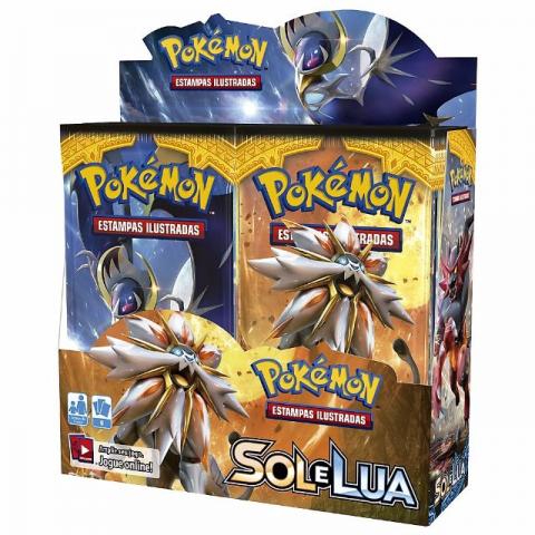 Box Estampas Ilustradas Sol E Lua Pokémon (36 pacotes com 6