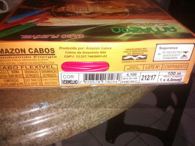 Cabo 6mm lacrado