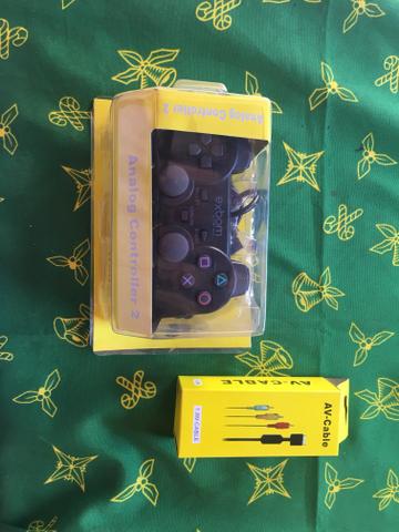 Controles e Cabos rca Novos para play 2