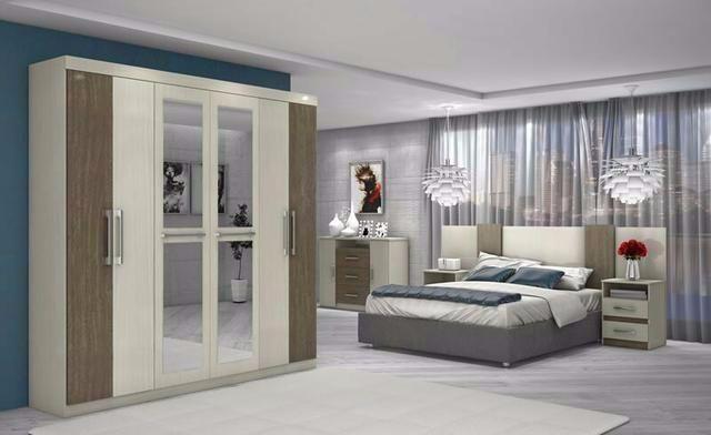 Guarda Roupa New Bolivia Com espelho, 6 Portas e 4 Gavetas