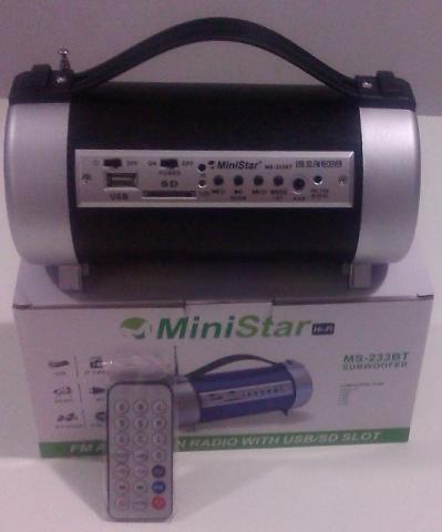 AS%-Som MiniStar Ms-233Bt Bluetooth com Lanterna