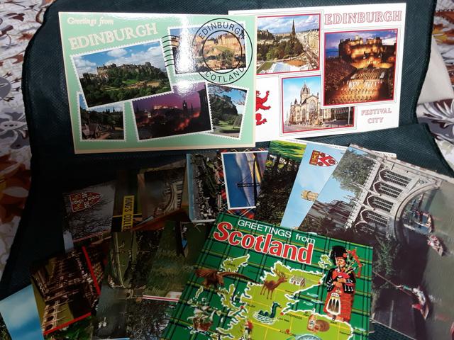 Cartos postais Reino Unido -Edinburgo e Cambridge