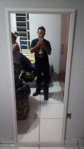 Espelho Grande 1,69x69 com Moldura Branca