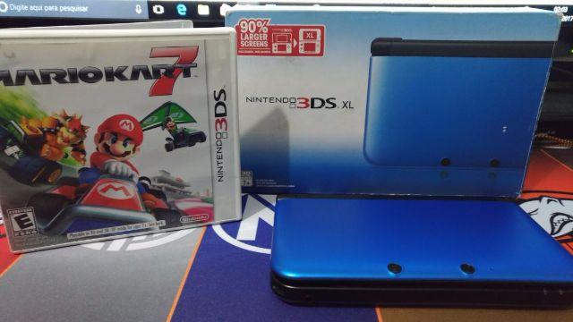 Nintendo 3ds xl azul + MK7 fisico + case