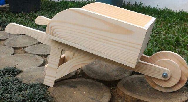 Carrinho de madeira para jardim, flores, cachepot